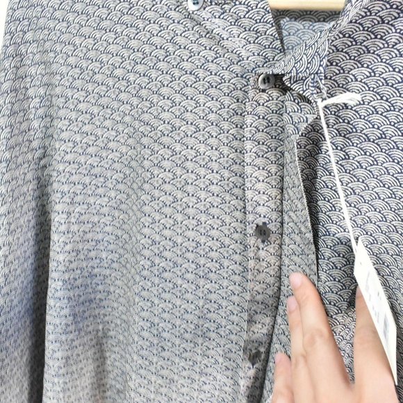 Eskandar NWT Women Shirt Top Blouse 100% Silk Sz 1 Longer Back Wide Z34 - Picture 4 of 8